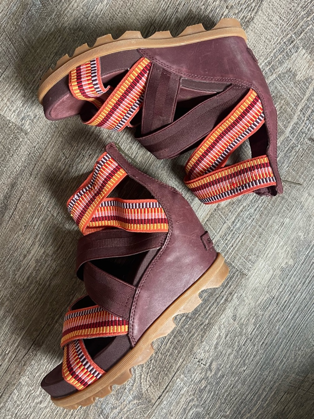 Sorel Joanie II Strappy Stripe Sandal Platform Resortwear Coastal - Picture 6 of 12